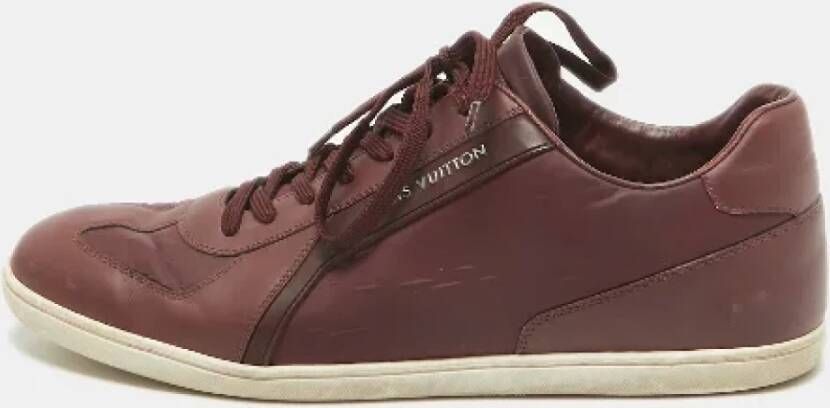 Louis Vuitton Vintage Pre-owned Leather sneakers Red Heren