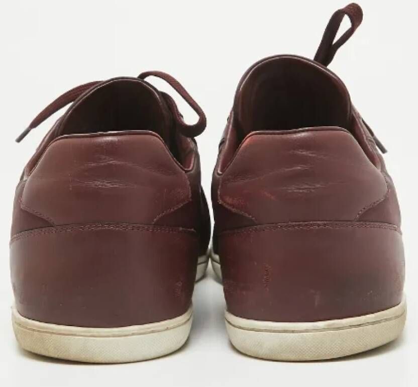 Louis Vuitton Vintage Pre-owned Leather sneakers Red Heren