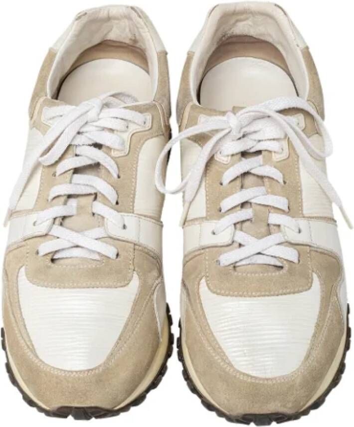 Louis Vuitton Vintage Pre-owned Leather sneakers White Dames