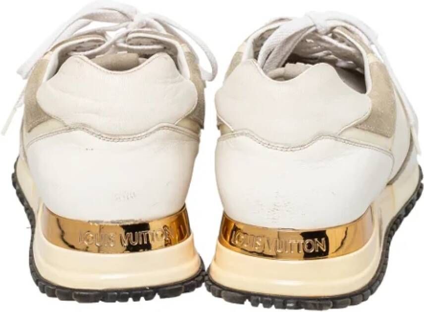 Louis Vuitton Vintage Pre-owned Leather sneakers White Dames