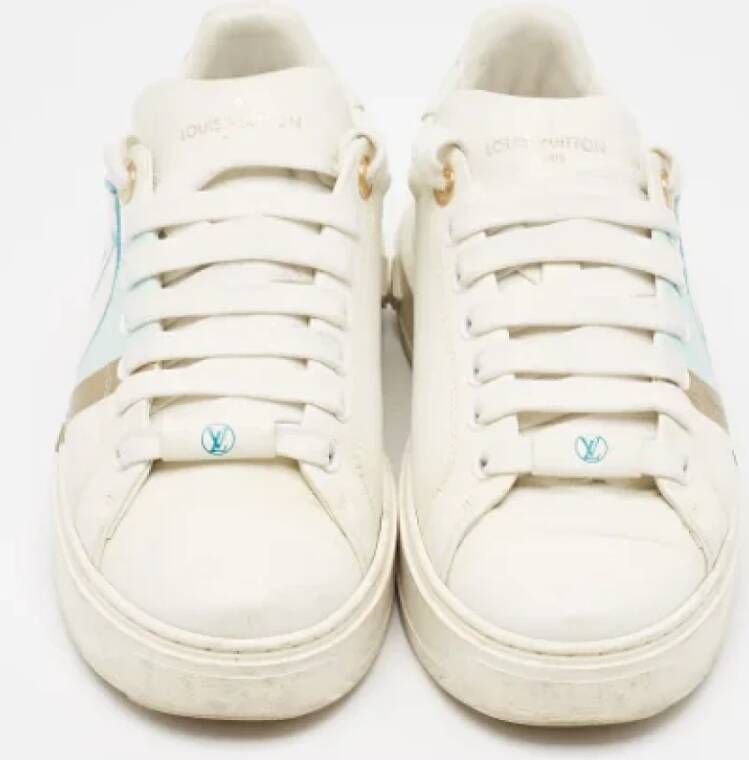 Louis Vuitton Vintage Pre-owned Leather sneakers White Dames