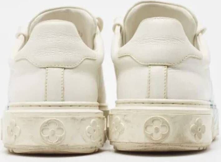 Louis Vuitton Vintage Pre-owned Leather sneakers White Dames