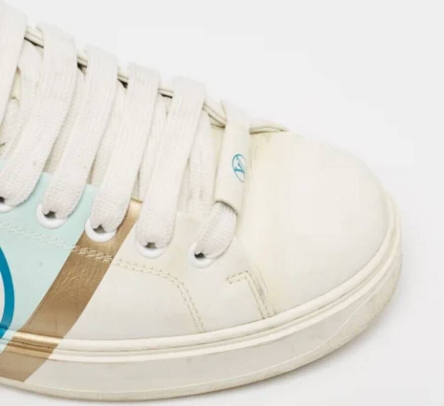 Louis Vuitton Vintage Pre-owned Leather sneakers White Dames