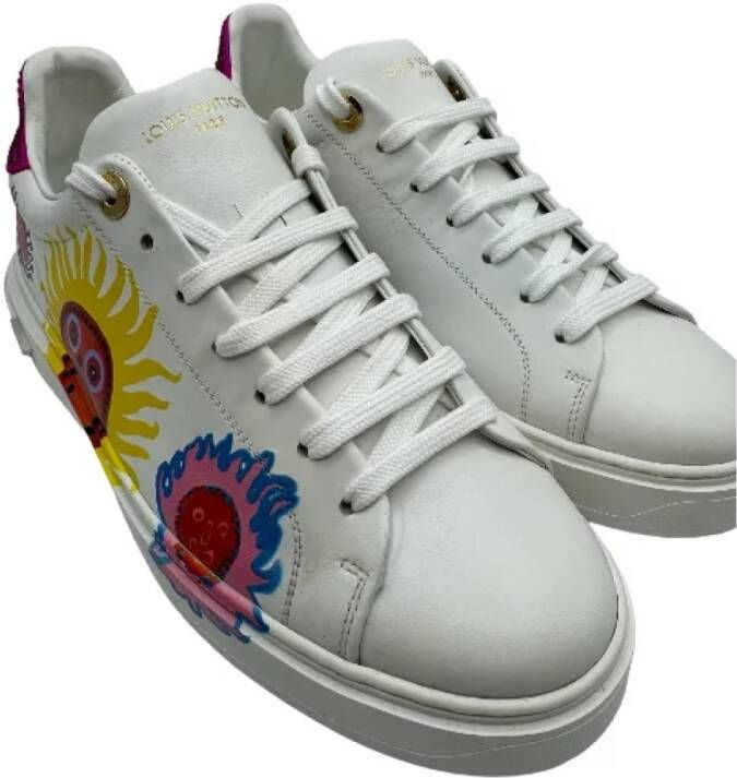 Louis Vuitton Vintage Pre-owned Leather sneakers White Dames