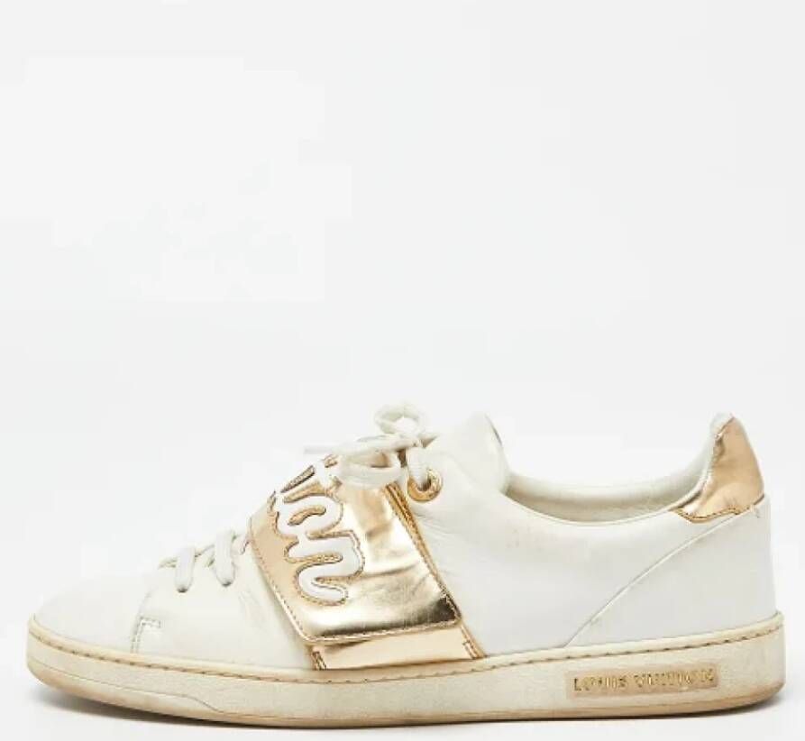 Louis Vuitton Vintage Pre-owned Leather sneakers White Dames
