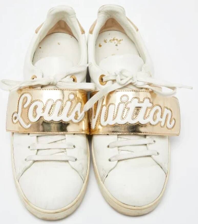 Louis Vuitton Vintage Pre-owned Leather sneakers White Dames