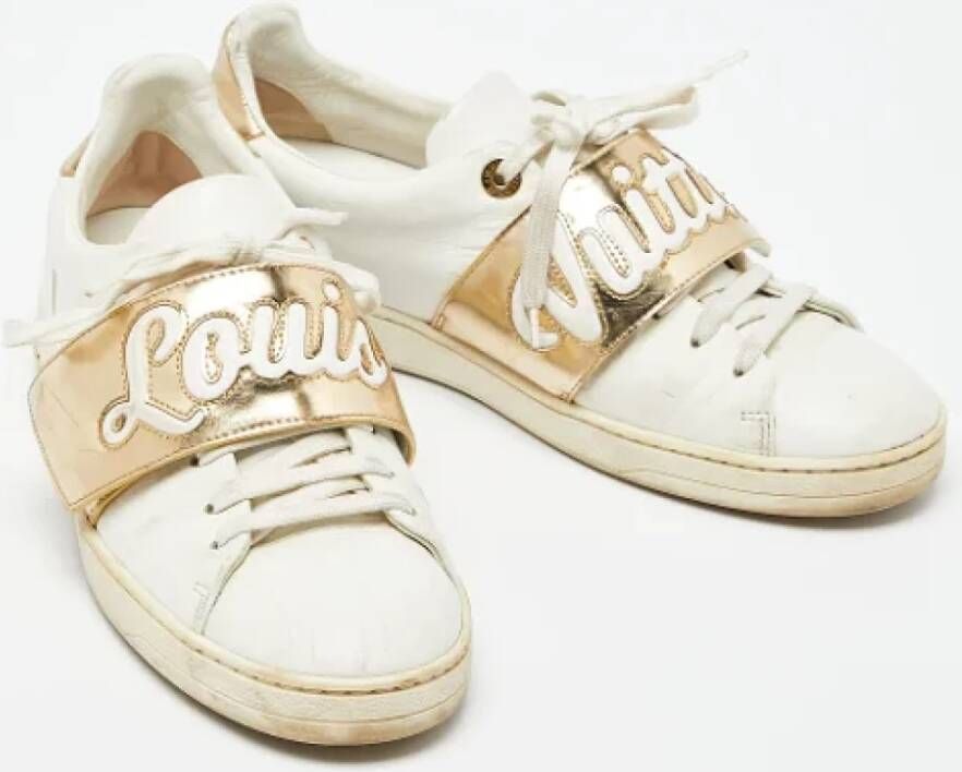 Louis Vuitton Vintage Pre-owned Leather sneakers White Dames