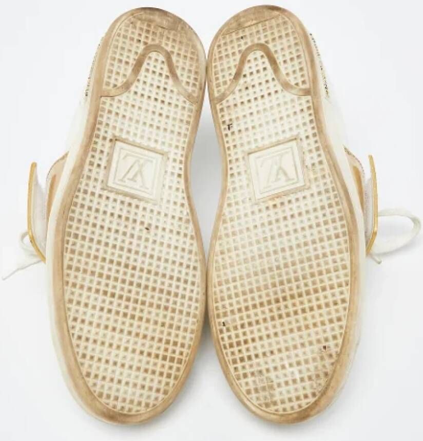 Louis Vuitton Vintage Pre-owned Leather sneakers White Dames