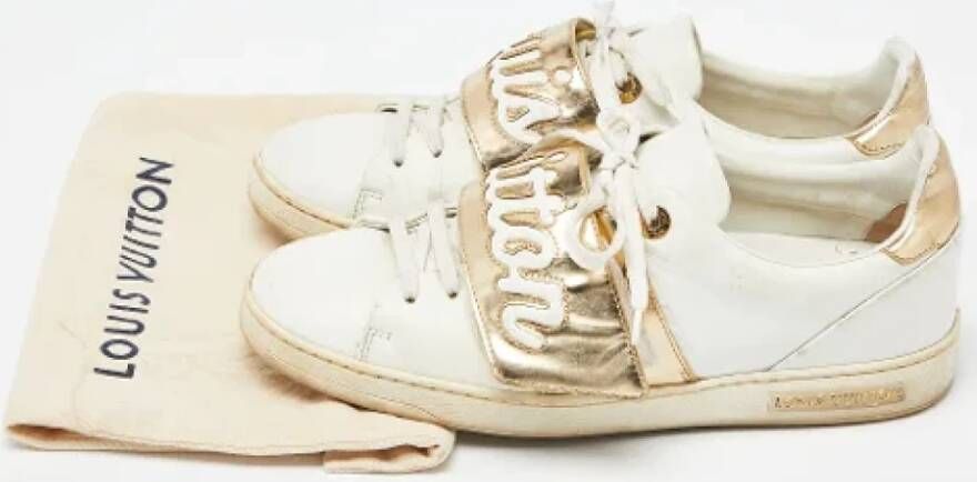 Louis Vuitton Vintage Pre-owned Leather sneakers White Dames