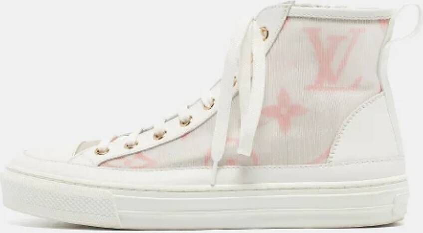 Louis Vuitton Vintage Pre-owned Leather sneakers White Dames