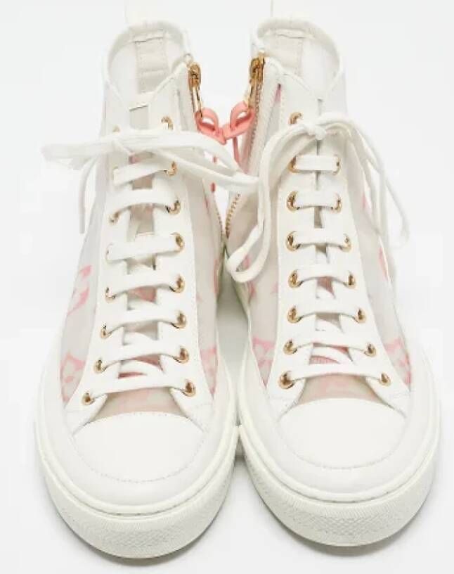 Louis Vuitton Vintage Pre-owned Leather sneakers White Dames