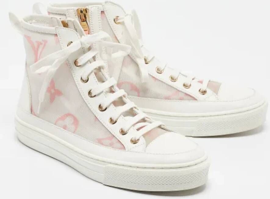 Louis Vuitton Vintage Pre-owned Leather sneakers White Dames