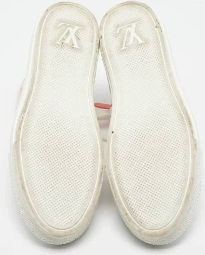 Louis Vuitton Vintage Pre-owned Leather sneakers White Dames