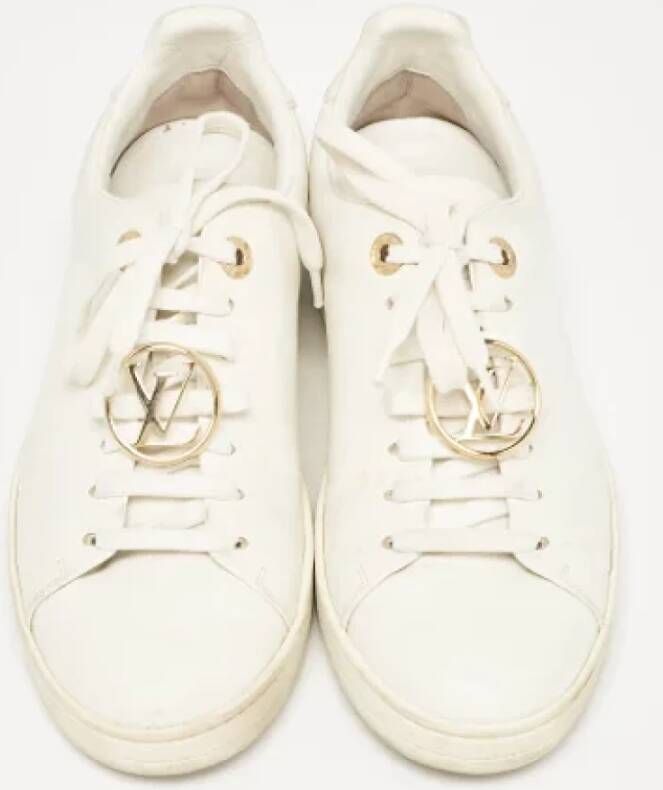 Louis Vuitton Vintage Pre-owned Leather sneakers White Dames