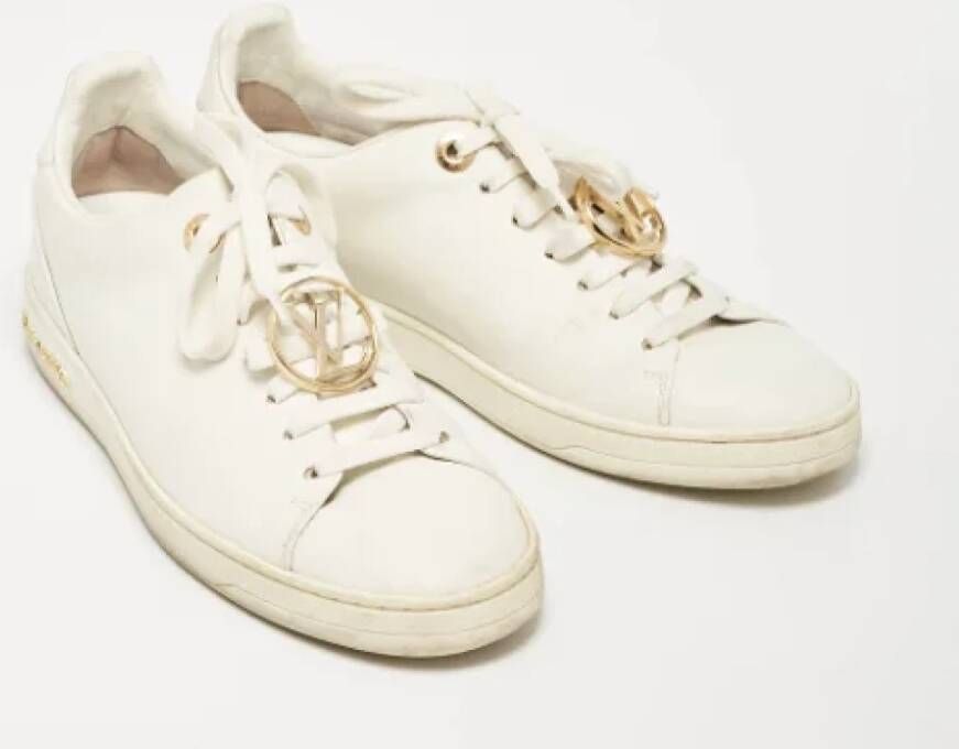 Louis Vuitton Vintage Pre-owned Leather sneakers White Dames