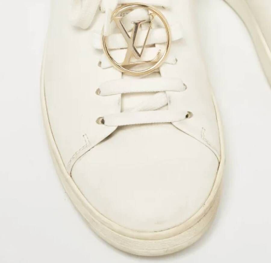 Louis Vuitton Vintage Pre-owned Leather sneakers White Dames