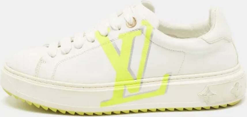 Louis Vuitton Vintage Pre-owned Leather sneakers White Dames