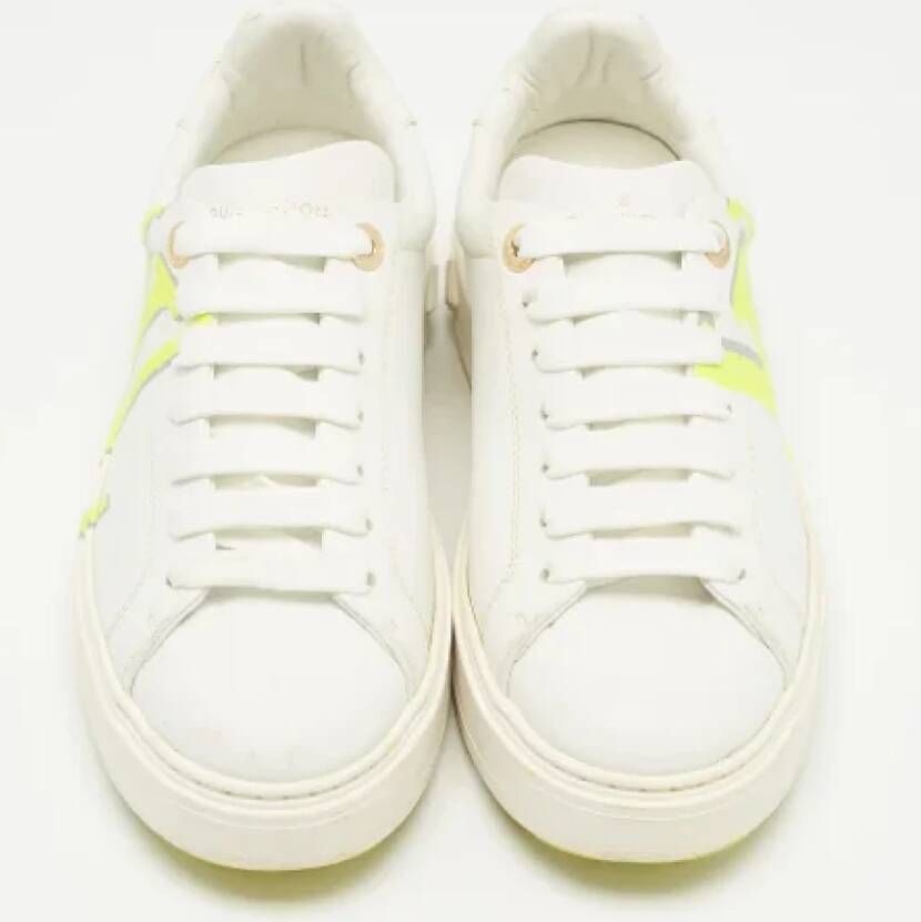 Louis Vuitton Vintage Pre-owned Leather sneakers White Dames
