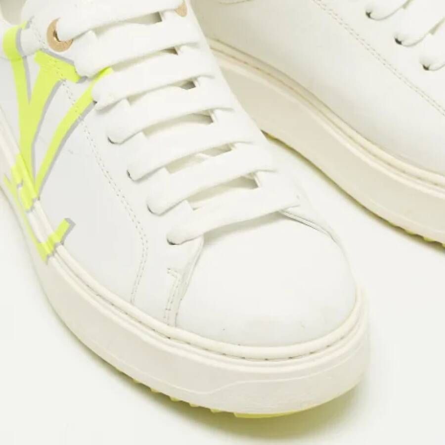 Louis Vuitton Vintage Pre-owned Leather sneakers White Dames