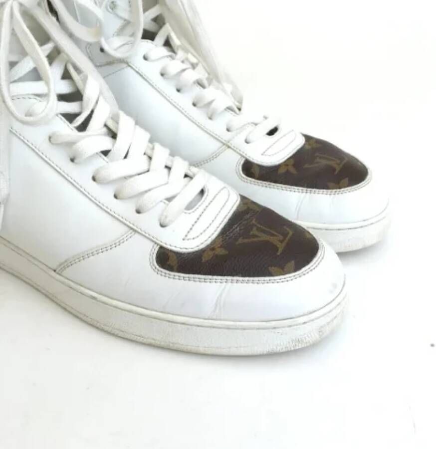 Louis Vuitton Vintage Pre-owned Leather sneakers White Dames