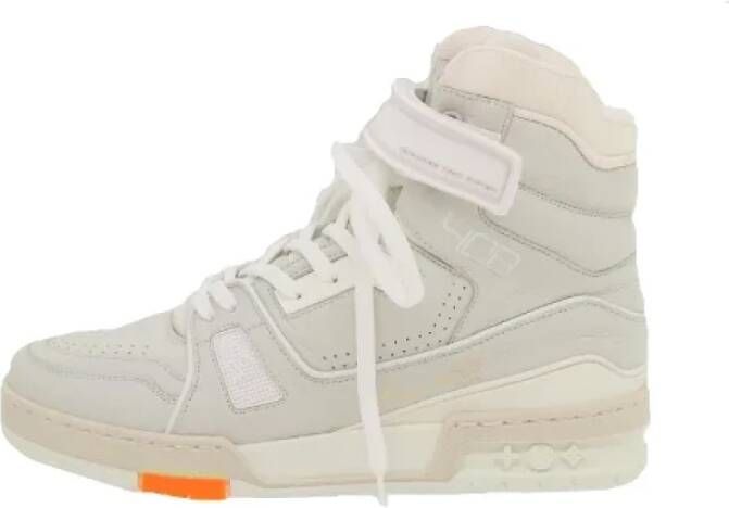 Louis Vuitton Vintage Pre-owned Leather sneakers White Dames