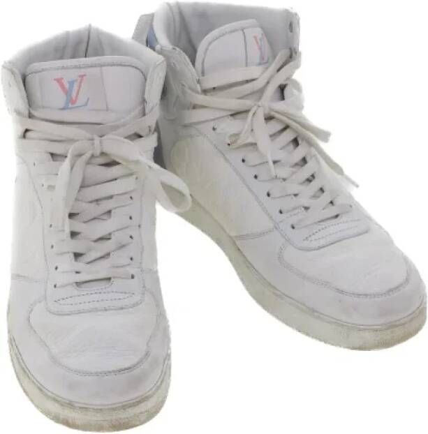 Louis Vuitton Vintage Pre-owned Leather sneakers White Dames