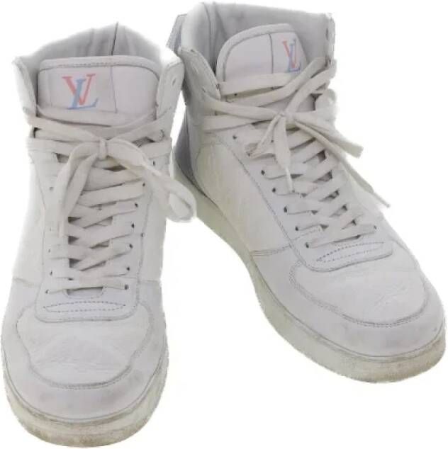 Louis Vuitton Vintage Pre-owned Leather sneakers White Dames