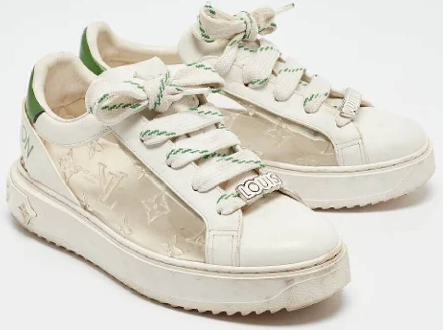 Louis Vuitton Vintage Pre-owned Leather sneakers White Dames
