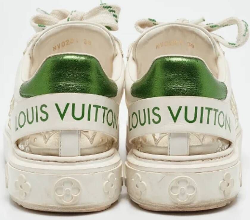 Louis Vuitton Vintage Pre-owned Leather sneakers White Dames