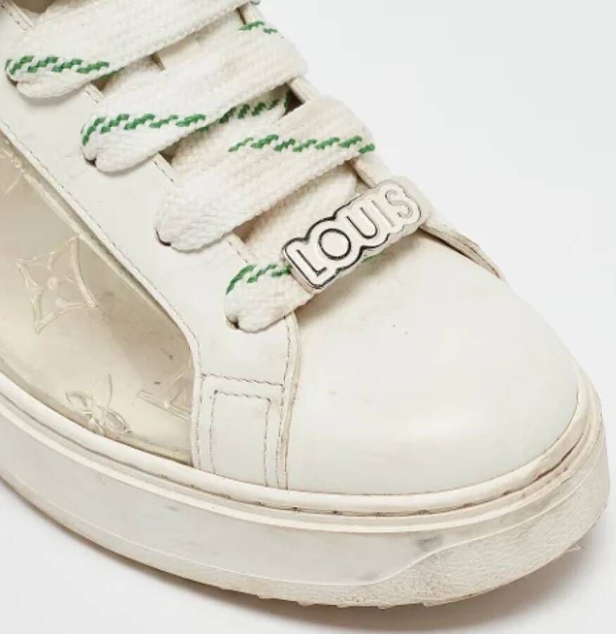 Louis Vuitton Vintage Pre-owned Leather sneakers White Dames