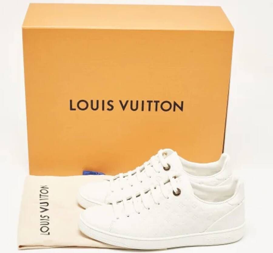 Louis Vuitton Vintage Pre-owned Leather sneakers White Dames
