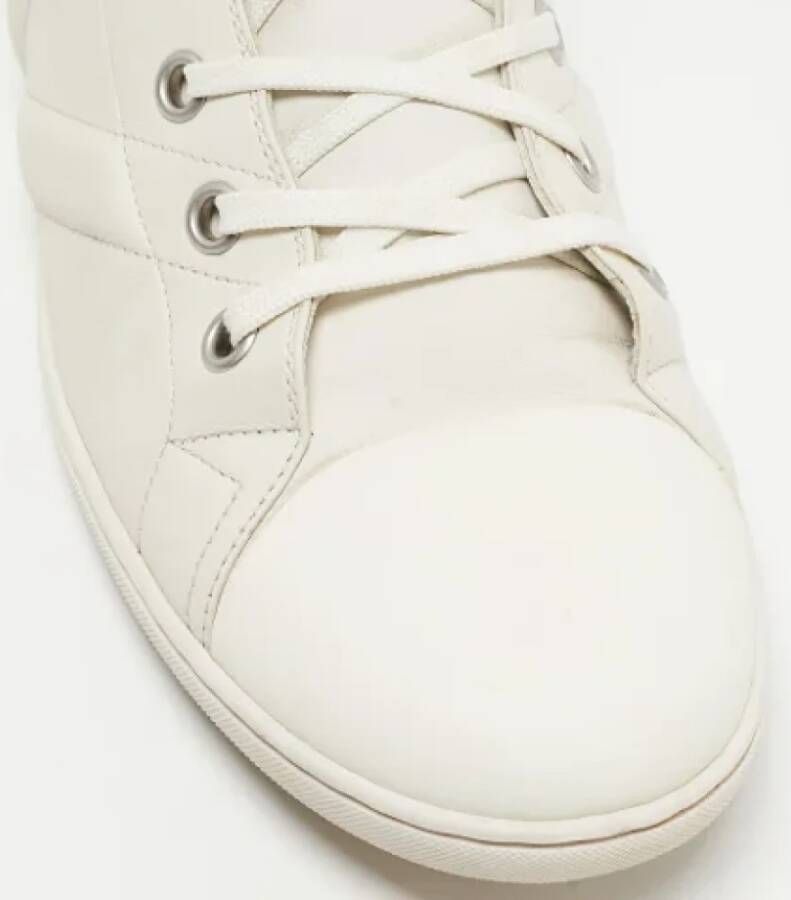 Louis Vuitton Vintage Pre-owned Leather sneakers White Heren