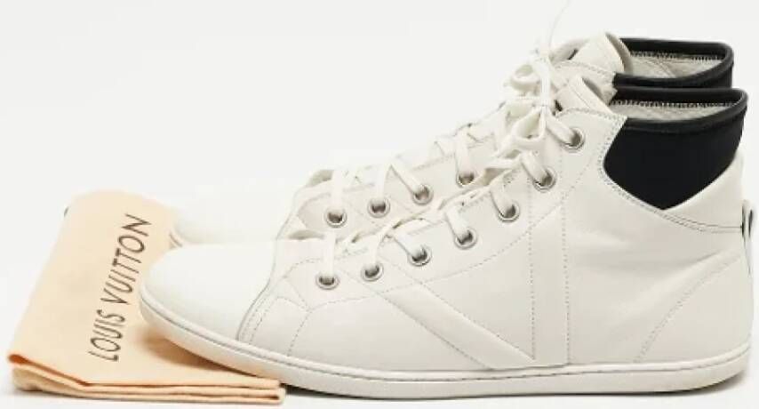 Louis Vuitton Vintage Pre-owned Leather sneakers White Heren