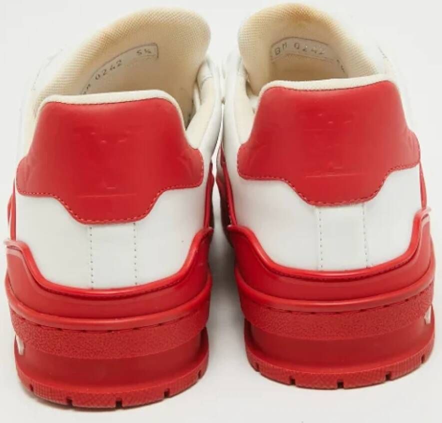 Louis Vuitton Vintage Pre-owned Leather sneakers White Heren