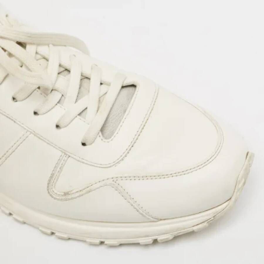 Louis Vuitton Vintage Pre-owned Leather sneakers White Heren
