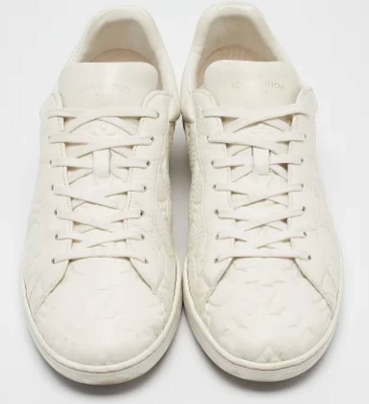 Louis Vuitton Vintage Pre-owned Leather sneakers White Heren