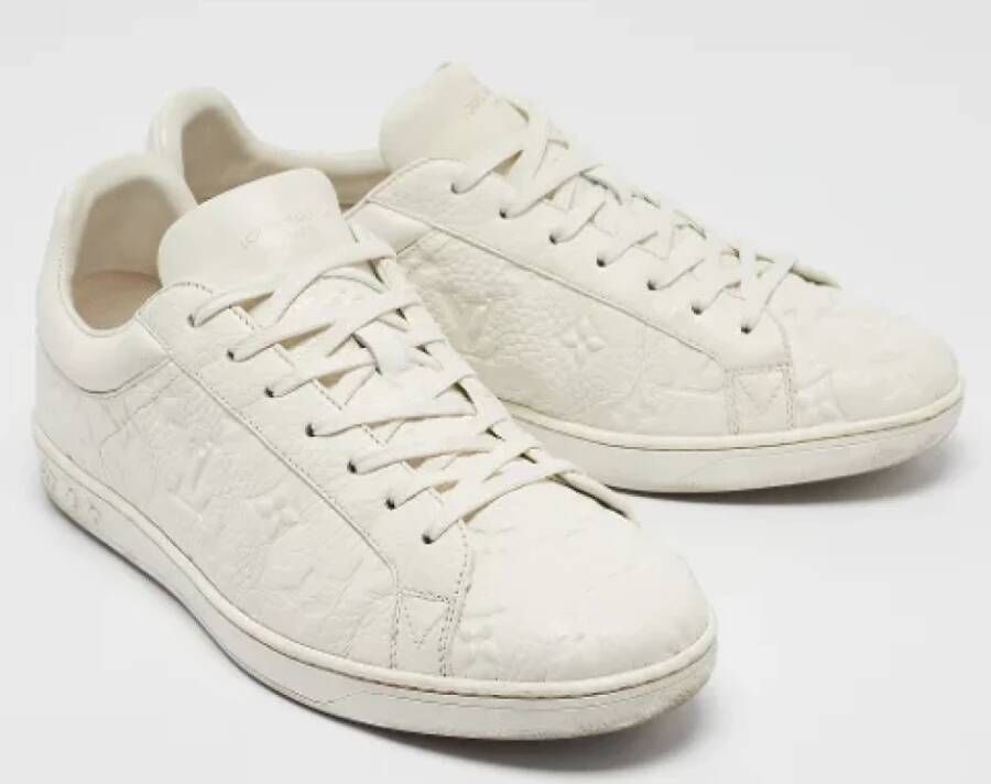 Louis Vuitton Vintage Pre-owned Leather sneakers White Heren