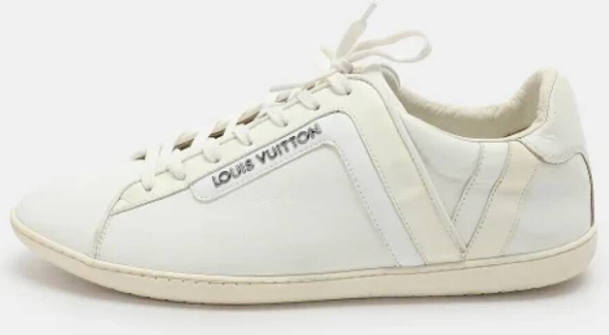 Louis Vuitton Vintage Pre-owned Leather sneakers White Heren