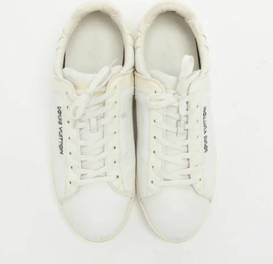 Louis Vuitton Vintage Pre-owned Leather sneakers White Heren