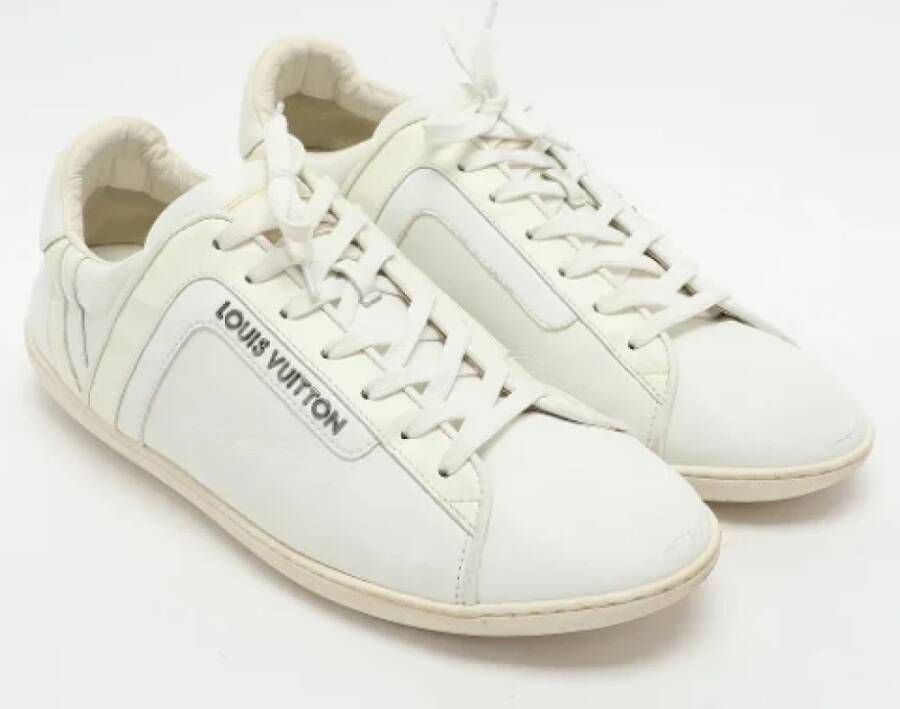Louis Vuitton Vintage Pre-owned Leather sneakers White Heren