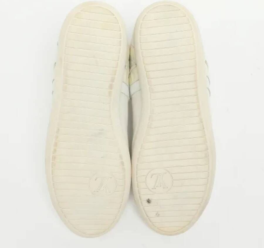 Louis Vuitton Vintage Pre-owned Leather sneakers White Heren