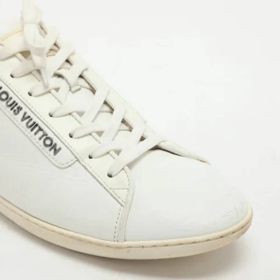 Louis Vuitton Vintage Pre-owned Leather sneakers White Heren