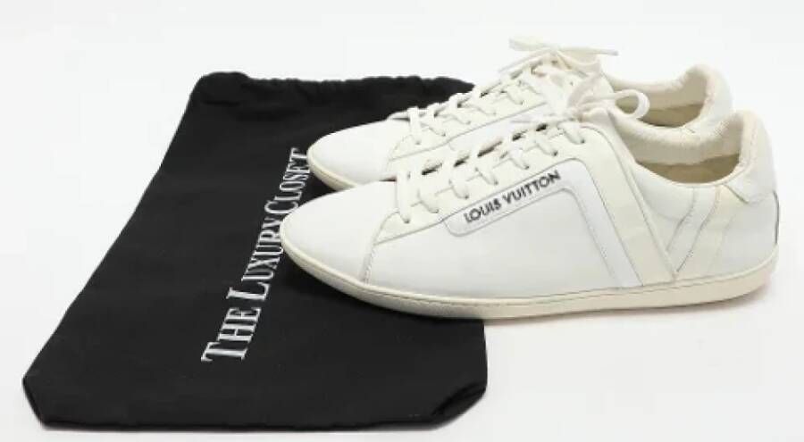 Louis Vuitton Vintage Pre-owned Leather sneakers White Heren