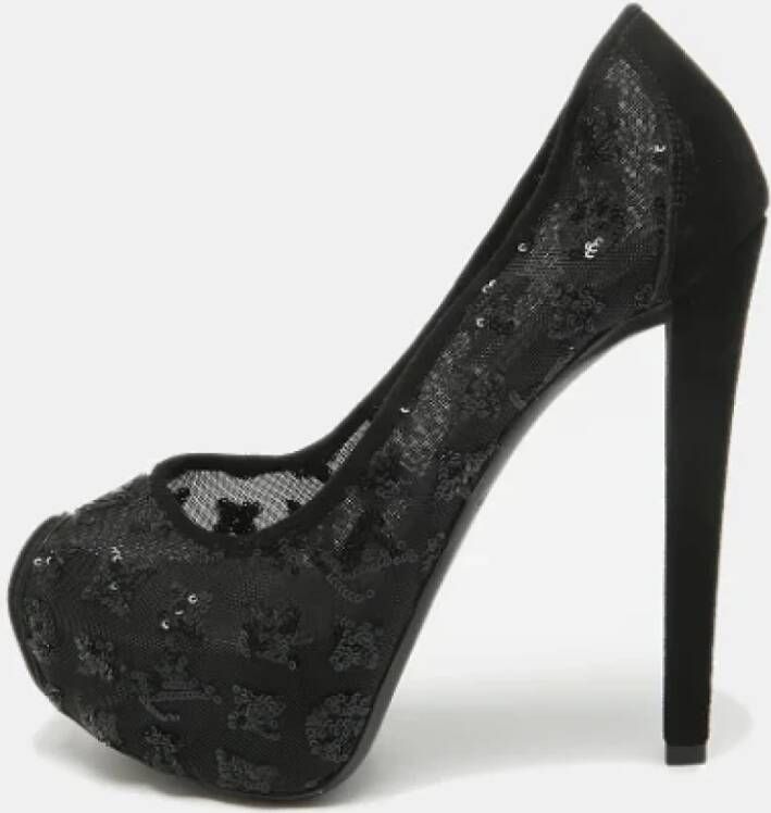 Louis Vuitton Vintage Pre-owned Mesh heels Black Dames