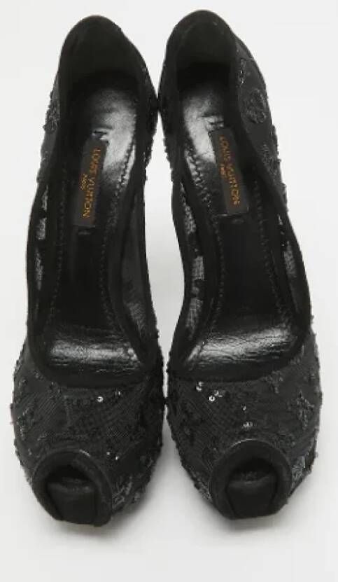 Louis Vuitton Vintage Pre-owned Mesh heels Black Dames