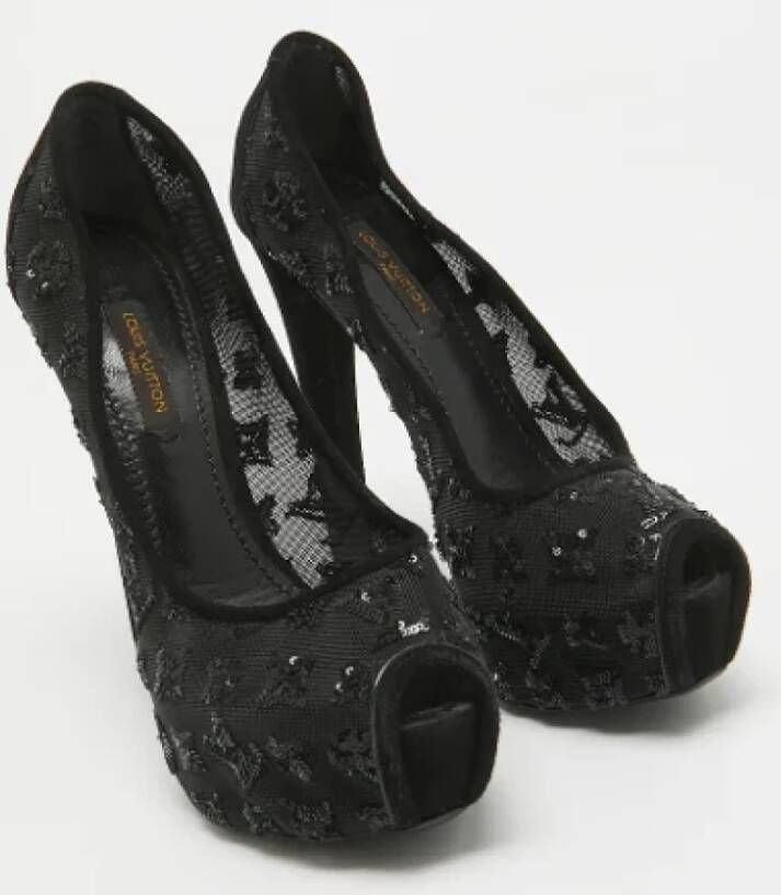 Louis Vuitton Vintage Pre-owned Mesh heels Black Dames