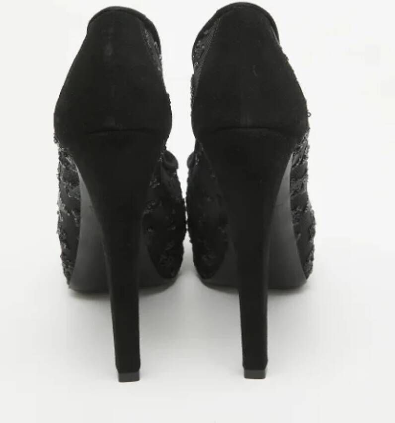 Louis Vuitton Vintage Pre-owned Mesh heels Black Dames