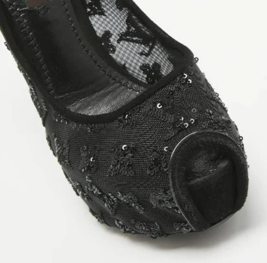 Louis Vuitton Vintage Pre-owned Mesh heels Black Dames