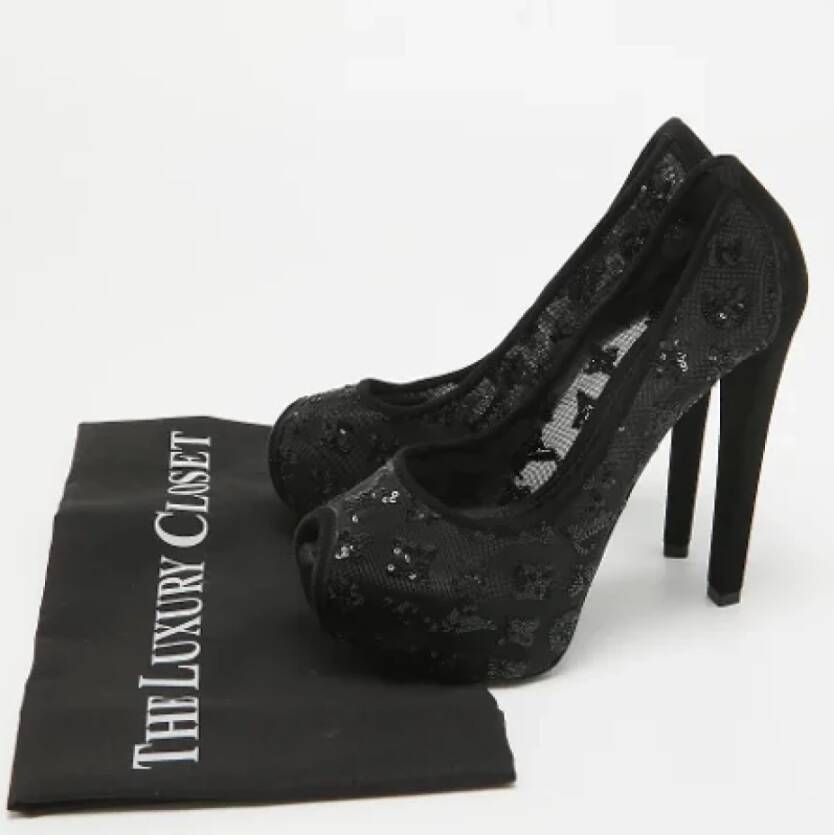 Louis Vuitton Vintage Pre-owned Mesh heels Black Dames