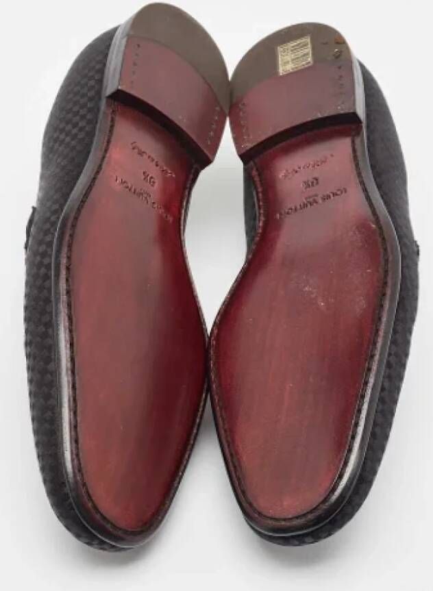 Louis Vuitton Vintage Pre-owned Satin flats Black Heren